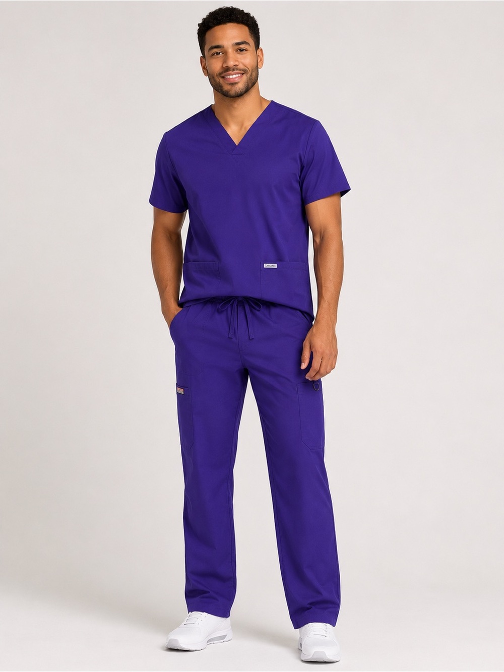 Cherokee Men's Scrub Set in Royal Purple
